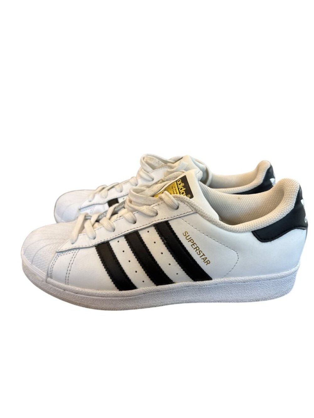 Adidas Superstar White/Black Sneakers Size 8.5 Mens Classic Casual Shoes - Picture 6 of 9